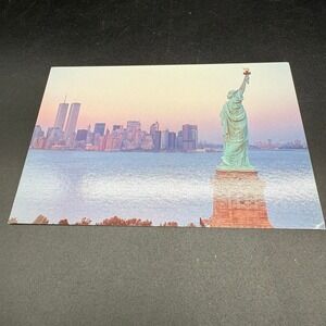 Vintage Postcard Statue of Liberty Twin Towers View NYC Unused Collection Series